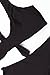 QINSEN Ladies Push up Padded Bandage High Waist Thong 2PCS Bikini Bathing Suit Black XL