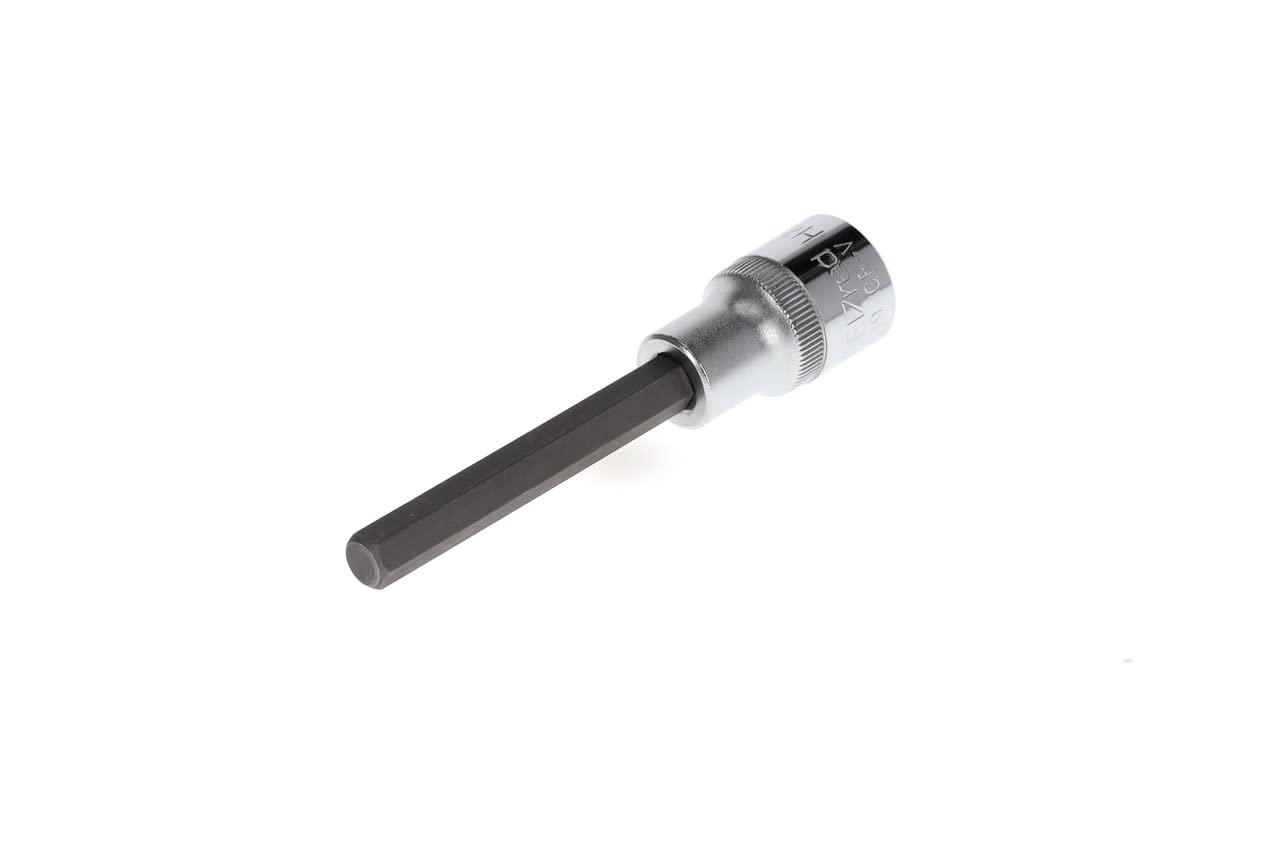 GEDORE red Screwdriver bit socket long hex, 8 mm AF, 1/2" 12.5 mm, Screwdriver bit socket, Tool, R62550819, Steel