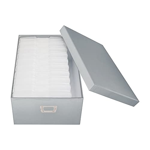 Photo 1 of novelinks Photo Case 4" x 6" Photo Storage Box - 10 Inner Picture Storage Container Photo Organizer Case Picture Box Storage Photo Craft Keeper (White)