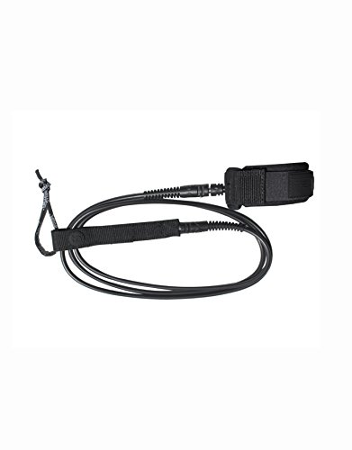 SYMPL Premium Surf Leash [ Black â€¢ 6ft - 9ft ] Surfboard Leash for Shortboard, Longboard, SUP Paddle Board Leashes for All Boards (6, Comp)