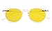 UV Protection,Anti Blue Rays,Reduce Eyestrain,Oval Computer Reading Glasses(Clear,Amber Tinted Lenses) +2.0