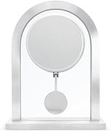 Acctim Bathgate Glass Pendulum Mantel Clock Silver view 4
