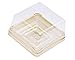 50 Set Gold bottom Clear cover plastic mini cake box,muffin box,moon cake box,mung bean cake snow Mei Niang box