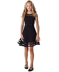 Calvin Klein Girls' Sleeveless Party Dress, Fit and