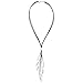 Silpada 'Layered Leaf' Multi-Strand Necklace in Genuine Leather & Sterling Silver