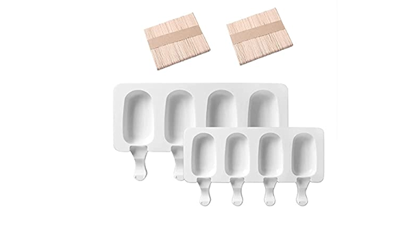 Moldes de silicona para helados, 4 cavidades, 2 moldes de ...
