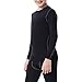 LNJLVI Boys' Youth Long Sleeve Athletic Shirts Compression Base Layer Underwear Running Baseball Soccer T-Shirts(Black,5)