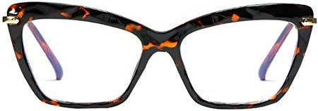 Zhuhaixmy Women Blue Light Blocking Glasses - Anti-uv [Anti-Eye Fatigue] Fashion Eyeglasses - Crystal Cat Eye Frame Elastic Legs Vintage Eyewear（Leopard）