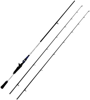 Febway 2-Piece 7-Feet Casting Rod Carbon Portable Baitcast Rod Medium Light and Medium Inshore Baitcasting Fishing Rod with 2 Top Pieces Power(Blue-7' Casting Rod)