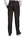 Haggar mens Mynx Gabardine Hidden Expandable Waistband Classic Fit Front Pleated dress pants, Black, 42W x 29L US
