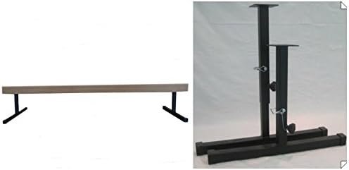 8ft Balance Beam with 18-24" Adjustable Risers (TAN)