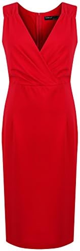 Comila Women Sexy Party Vintage Bodycon Red Midi Dress S