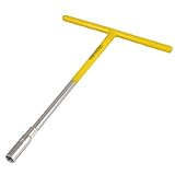 uxcell a12120300ux0788 Metal Metric 8mm Hex Socket Hole Rubber Coated T Bar Wrench Spanner