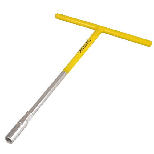 Uxcell a12120300ux0788 Metal Metric 8mm Hex Socket Hole Rubber Coated T Bar Wrench Spanner