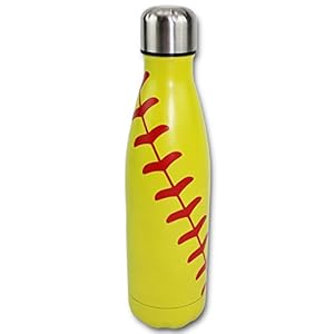 Urbanifi Water Bottle Baseball Softball 17 OZ Gift for Mom Men Sports Travel Waterbottle, Stainless Steel, Tumbler…
