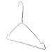 HANGERWORLD 20 Strong 16.1inch Metal 10 Gauge Silver Wire Remat Clothes Garment Notched Trouser Bar Hangers.
