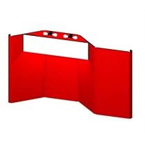 Hero H07 Folding Display Panel with Backlit Header and Curved Edges Front Color: Premier - Lava, Back Color: Regal - Chilli Pepper