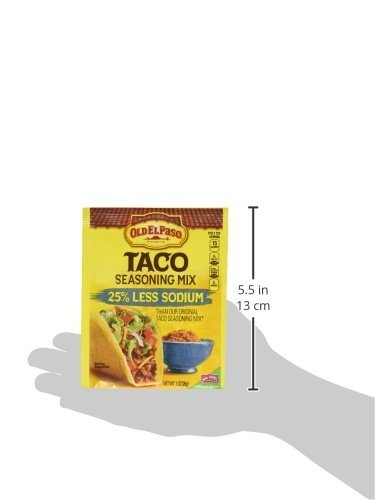 OLD EL PASO TACO SEASONING, 25% LESS SODIUM, 1 OZ.