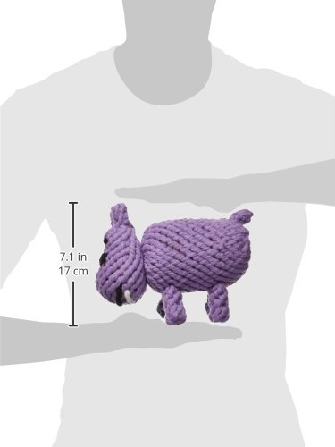 Jax and Bones Hank The Hippo Jumbo Good Karma Rope Toy, 12"