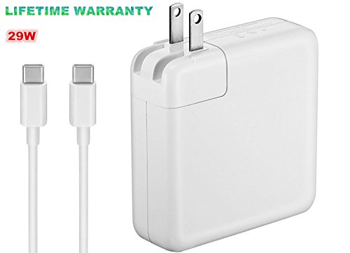 (Original Quality) 29W USB-C Power Adapter Replacement USB C AC Supply Charger Compatible with MacBook Pro Charger 12 Inch Laptop (USB-C Cable Included)