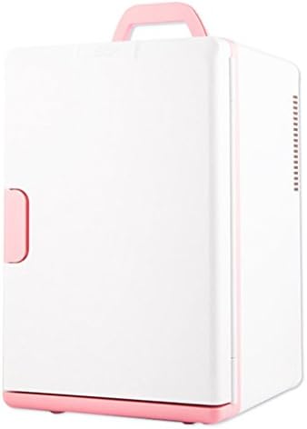 JCOCO 18L Silent Dual-core Mini Fridge Cooler and Warmer(Home Office and Car Use) (Color : Pink)
