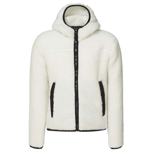 Rock Experience REJC00871-Z269 Beaver Hoodie FZ Junior Fleece Sweatshirt Unisex 0006 Marshmallow + 0208 Caviar 12/152