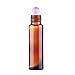 Pack of 10, 10ml Amber Glass Roll-on Bottles with Gemstone Roller Balls for Essential Oils-3 Dropper, 1 Opener Included