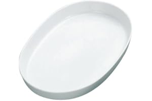 White Porcelain Oven Oval Baking Gratin Dish 15 3/4