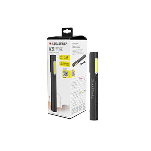 Ledlenser W2R Work Stablampe LED Werkstatt | KFZ Lampe 220 Lumen | LED Baulampe mit Akku und 7 Stunden Leuchtdauer | Werkstattlampe | Lampe zum Arbeit