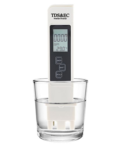 Water Quality Tester Professional TDS,EC Meter & Temperature Meter Professional 3-in-1 TDS, Temperature and EC Meter with Carrying Case#22-JCB