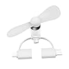 Mini Phone Fan,3-in-1 Portable Cell Phone Fan for Samsung Android Outdoor Cooling Fan Cooler Rotating Fan 3 Pack (Black…