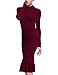 Rocorose Women's Sexy Bodyon Mermaid Mock Neck Long Sleeve Knit Dress