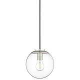 Sferra Globe Pendant Light | Brushed Nickel Pendant Lighting for Kitchen Island with LED Bulb LL-P201-BN