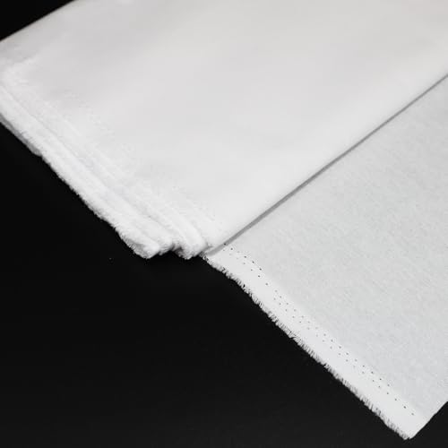 Transparia Cotton Woven Fusible Interfacing 22" x 4.6 Yards Bolt White Medium Weight 100% Cotton Single-Sided Iron-On Interfacing for Quilts Blouses t-Shirt Dress Shirts Collars DIY Crafts Supplies
