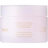 Huxley Secret of Sahara Skin Glow Cream Vita Radiance, 3% Niacinamide Face Moisturizer, Korean Skin Care Gel Cream for Dewy Glow, Glass Skin Finish | 50ml /1.69 fl. oz.