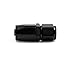 X AUTOHAUX 4pcs Black Aluminum Alloy 6AN Straight Swivel Car Fuel Oil Hose End Fitting