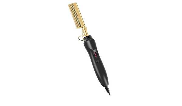 Amazon.com: LVYE1 MRMF - Peine caliente, plancha de pelo eléctrico, 2 en 1  para alisar el pelo rizado y calentado rápido para mujer, rizador de  cerámica, para hombre, pelo largo, peine, color