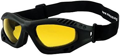 Maxx Sunglasses Rider 2.0 Goggles Black Frame with Yellow Lenses