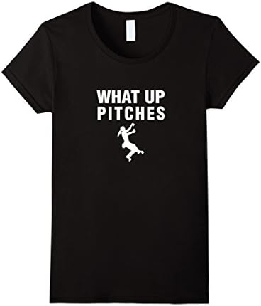 Womens What Up Pitches Rock &amp; Mountain Climbing T-Shirt Medium Black