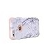iPhone 6 Plus Case, AOKER Marble Design Slim Dual Layer Anti-Scratch Shockproof Hard Back Cover Soft Silicone Protective Case Fit for iPhone 6 Plus 6S Plus with 2Pack Tempered Glass (Rosegold+Glass)