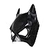 CoserWorld Realistic Halloween Half Face Latex Batman Mask Costume Superhero The Dark Knight Rises Black