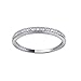Beyond Brilliance Classy 0.05 Carat Diamond, Channel Set 10K White Gold Round Cut Diamond Wedding Band & Stackable Set Finger Ring Fine Jewelry for Women Gift Box Included