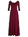 ROMWE Women's Half Sleeve Solid Long Maxi Dress