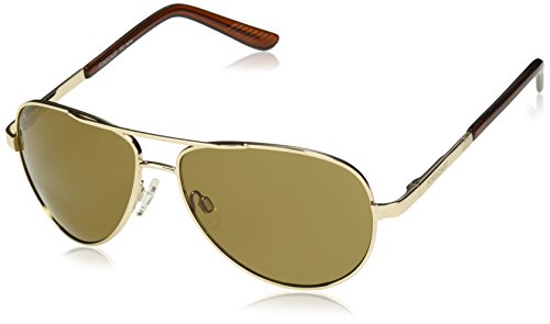 Forecast Optics Trapper Sunglass, Gold, Brown Polycarbonate
