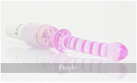 ERFCV Vibration Equipment Hot Sale Jelly Vibrating Beads A-ň-a-l Víbrḁţọr Vaginá Maśśagér Clitoral St.ímulator A-ň-a-l Sexxxz Toy for Women Men Couple,Purple