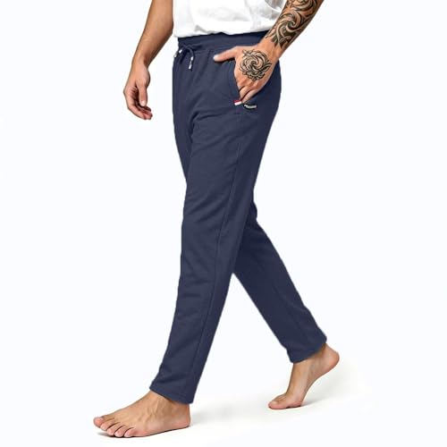 Tansozer Men's Tracksuit Bottoms Cotton Sport Joggers with Zip Pockets