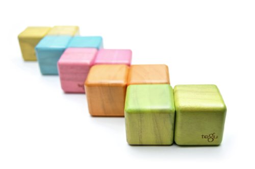 52 Piece Tegu Original Magnetic Wooden Block Set, Tints - Thumbnail 4