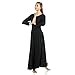 Danzcue Womens Praise Loose Fit Full Length Long Sleeve Dance Dress, Black, X-Large