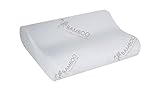 Cervical Contour Memory Foam Bamboo Pillow | STANDARD SIZE | Stay Cool Removable Cover By Relax Home Life (Standard)