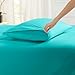 Empyrean Queen Sheets Set - 110 GSM 6 Piece Bed Sheets for Queen Size Bed, Double Brushed Queen Size Sheets, Soft Bedding Sheets & Pillowcases - Teal Blue